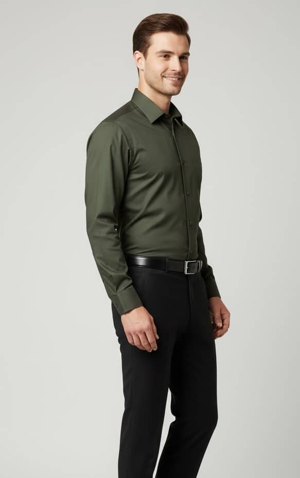 Dark Olive Green Shirt - Image 2