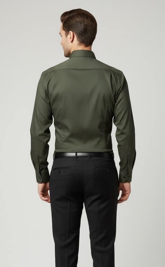 Dark Olive Green Shirt - Image 3