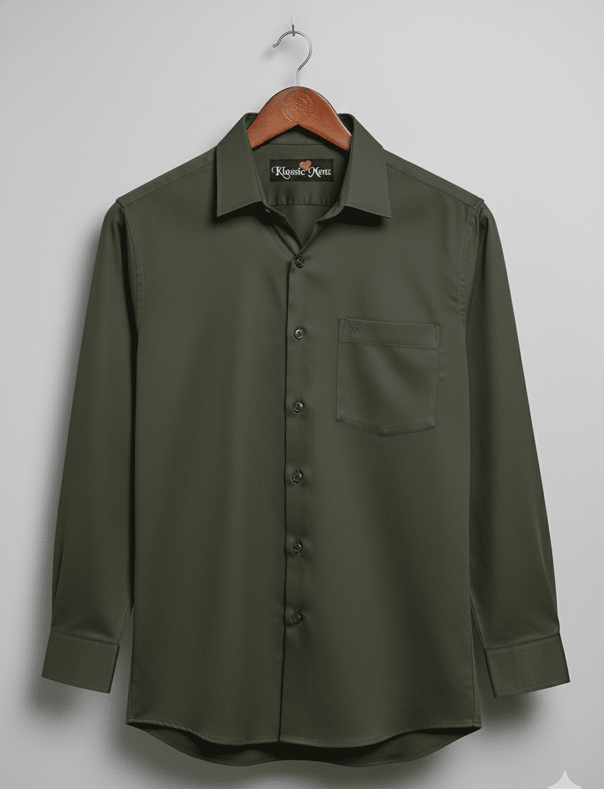 Dark Olive Green Shirt - Image 4