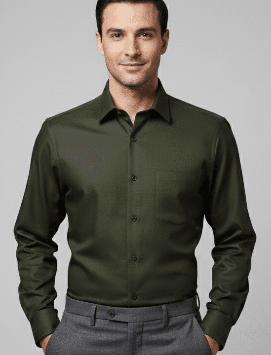 Deep Olive Green Shirt