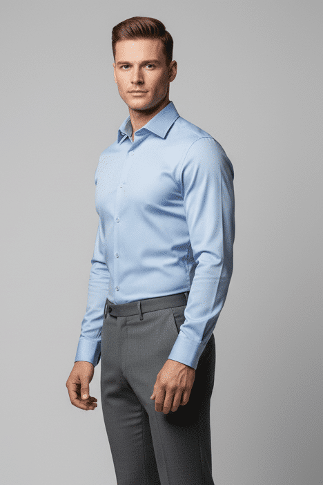Sky Blue Formal Shirt - Image 2