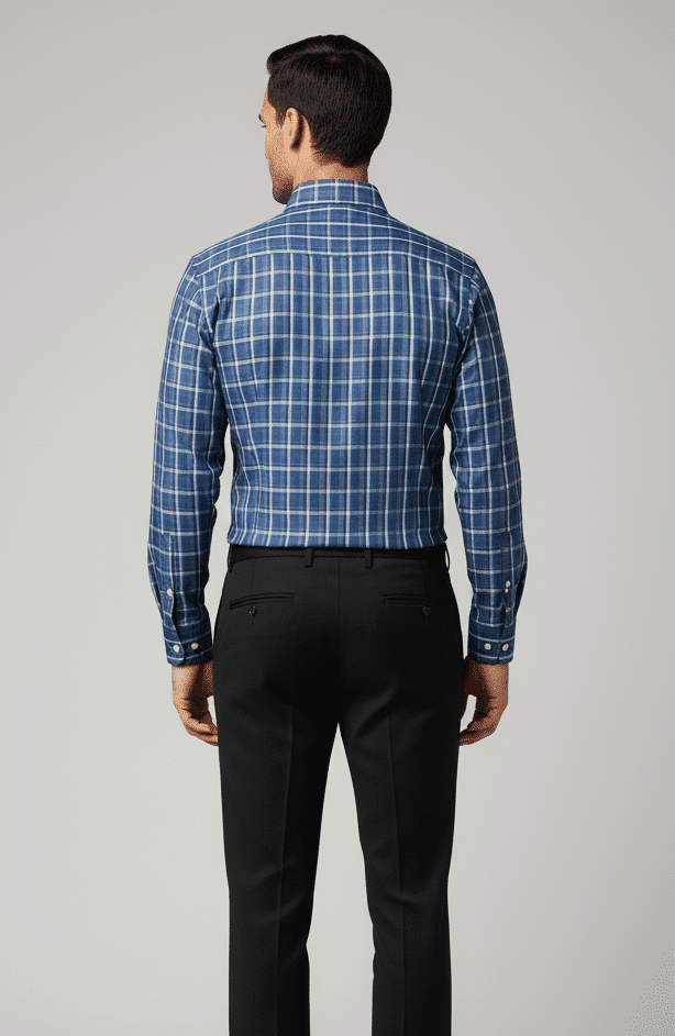 Blue Checks Shirt - Image 3