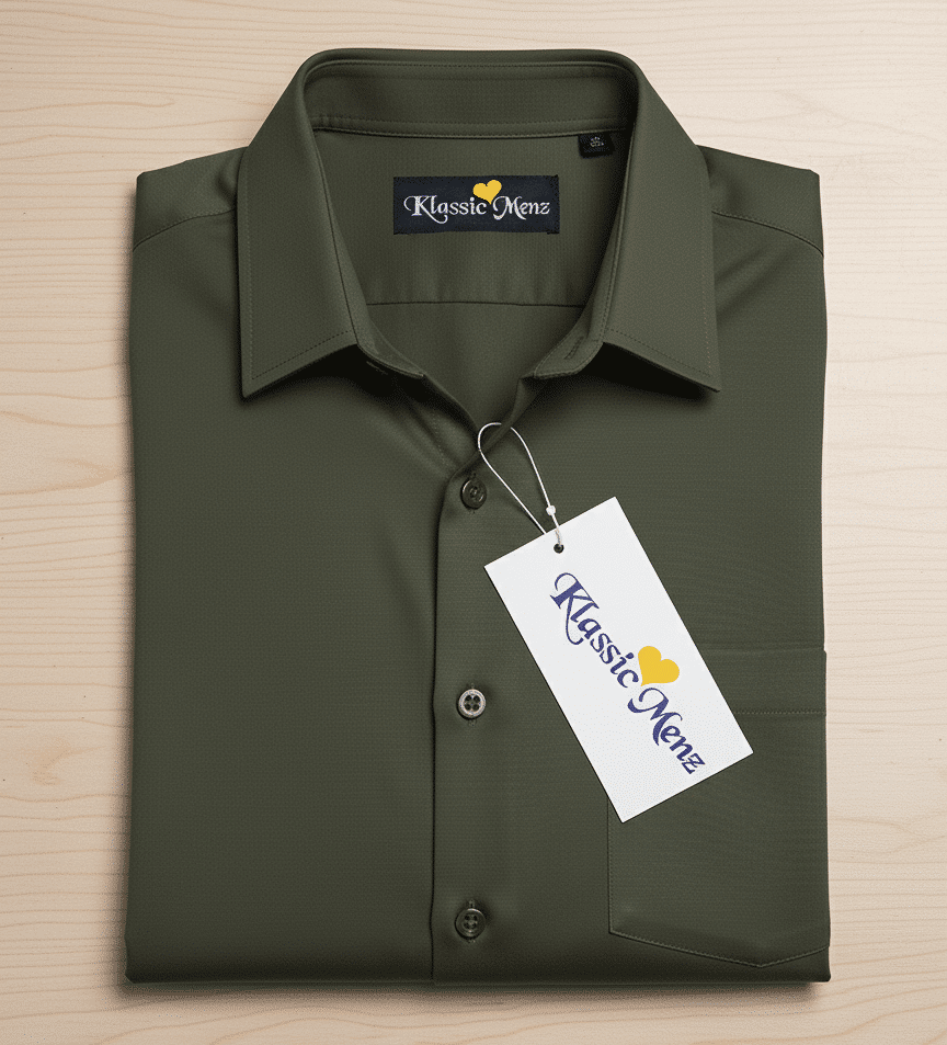 Dark Olive Green Shirt - Image 5