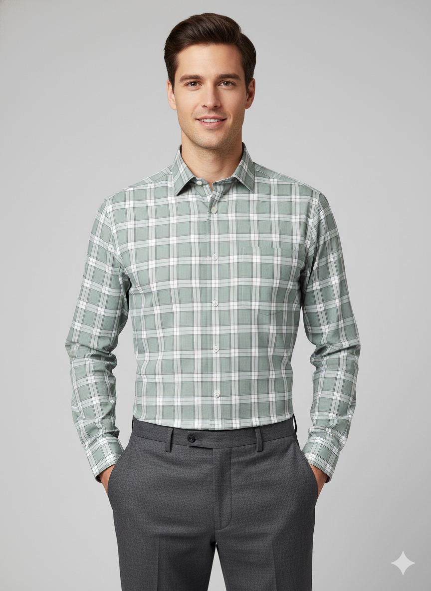 Premium Cotton Mint Green Shirt